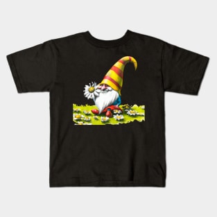 Daisy Gnome Watercolor Kids T-Shirt